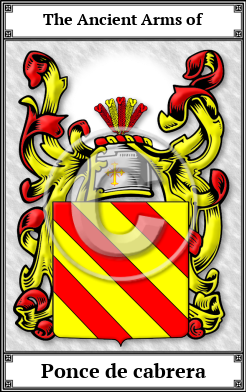 Ponce de cabrera Family Crest Download (JPG)  Book Plated - 150 DPI